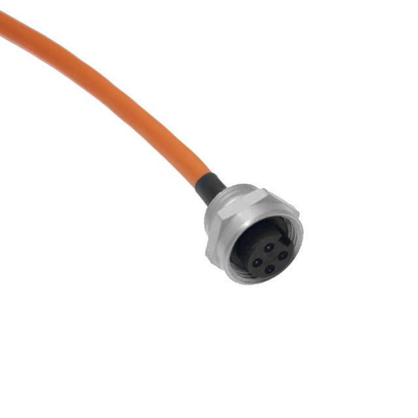 Mencom PBIN-4FR-0.3M-SS Profibus PA, Receptacle, 4 Pole, Female Straight, 0.3 Meters, 18awg, 8A, .5-NPT, Front Mount, Aluminum Clear Anodized | American Cable Assemblies