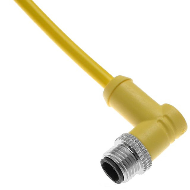 Mencom MAC-4MP-6M-R MAC, Cordset, 4 Pole, Male Right Angle, 6M, 4A, Yellow, PVC | American Cable Assemblies