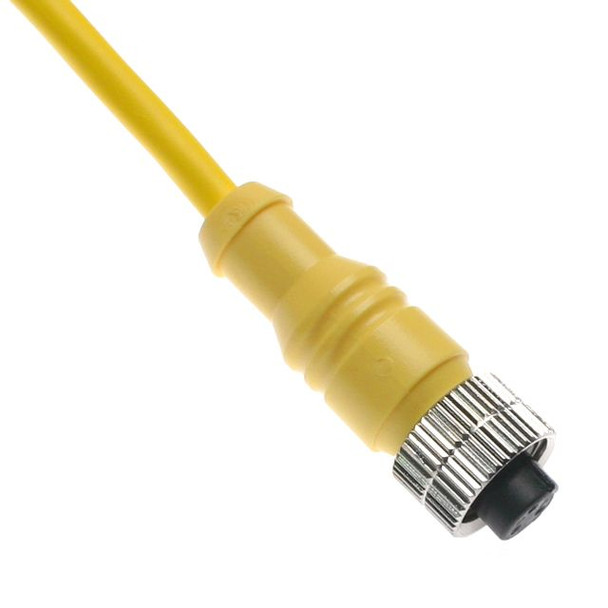 Mencom MACB-6FP-1M MAC, Shielded, Cordset, Shielded Cable, Not shielded to coupling nut, 6 Pole, Female Straight, 1M, 4A, Yellow, PVC | American Cable Assemblies