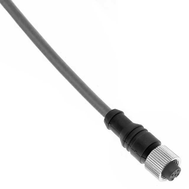 Mencom MDCDD-5FP-1M DeviceNet Drop, M12, Cordset, Shielded Cable, Not shielded to coupling nut, 5 Pole, Female Straight, 1M, 4A, Gray, PVC | American Cable Assemblies
