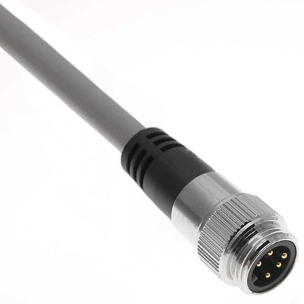 Mencom MINDT-5MP-10M DeviceNet Trunk, 7/8UN2, Cordset, Shielded Cable, Not shielded to coupling nut, 5 Pole, Male Straight, 10M, 8A, Gray, PVC | American Cable Assemblies