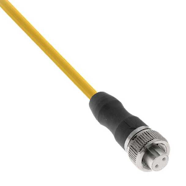 Mencom MS10SL-2FP-2M MIL-SPEC Size 10SL-2, Cordset, 2 Pole, Female Straight, 2M, 13A, Yellow, PVC | American Cable Assemblies