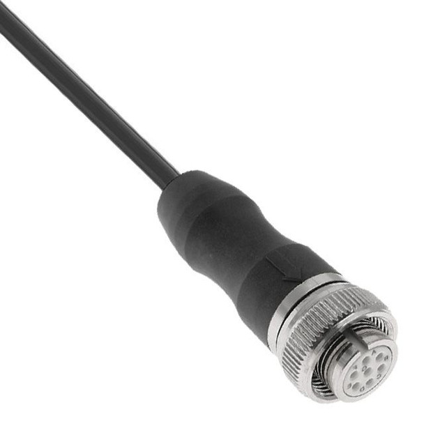Mencom MS14SW-3CFP-5M-B MIL-SPEC Size 14S-3C, Cordset, 3 Pole, Female Straight, 5M, 13A, Black, TPE | American Cable Assemblies