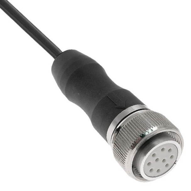 Mencom MS18-5CFP-6M-B MIL-SPEC Size 18-5C, Cordset, 5 pole, Female Straight, 6M, 8A, Black, PVC | American Cable Assemblies