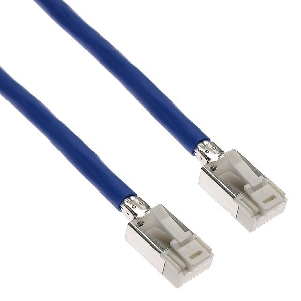 Mencom CX8JM-8MMP-15.5M-IC Ethernet , Cordset, 4 Pairs, Shielded Cable, Not shielded to coupling nut, RJ45 Male / RJ45 Male Straight, 15.5M, 24awg, 2.1A, PVC | American Cable Assemblies