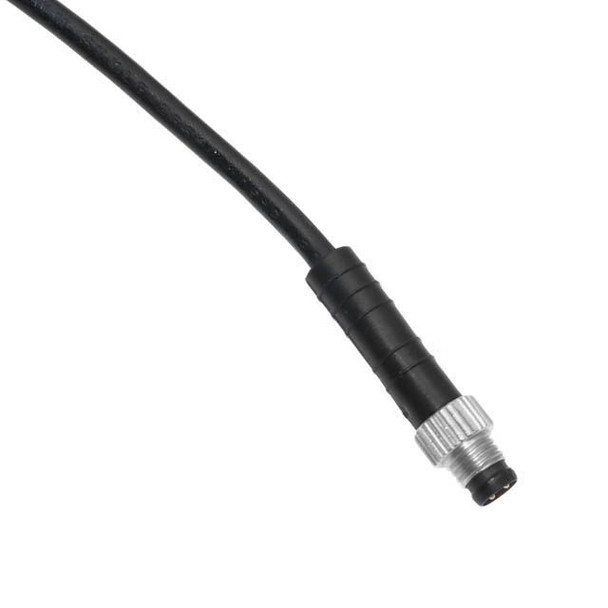 Mencom NAN-T-3MP-5M NAN, Cordset, 3 Pole, Male Straight, 5 Meters, 3A, Black, PVC, Nickel Plated Brass | American Cable Assemblies