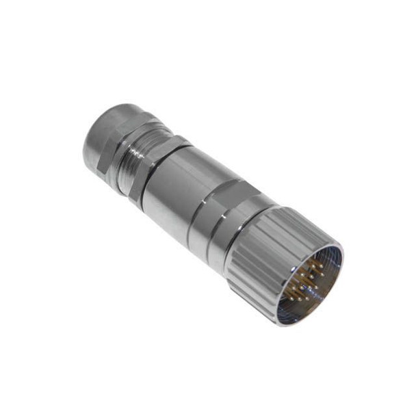 Mencom MCV-19MP-FW-SC MCV, M23, Field Wireable, 19 Pole, Male Straight, Solder, 4A | American Cable Assemblies