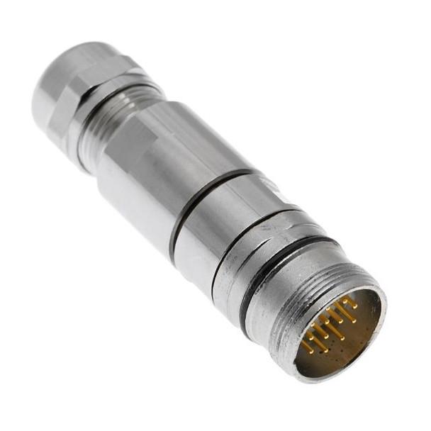 Mencom MCV-12MPM-FW-SC MCV, M23, Field Wireable, 12 Pole, Male Straight, Solder, 8A, Male Thread, 6-9mm | American Cable Assemblies