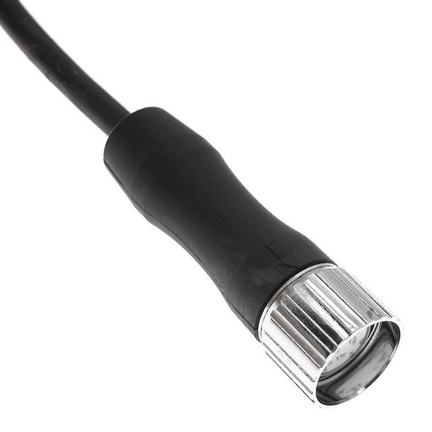 Mencom MCVP-12FP-2M MCV, M23, Cordset, Shielded Cable, Not shielded to coupling nut, 12 Pole, Female Straight, 2M, 6A/2A, PUR, Black | American Cable Assemblies