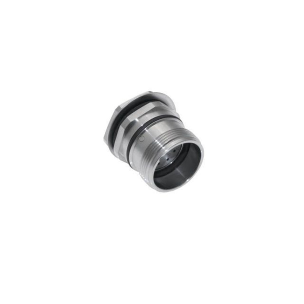 Mencom MCV-6FR-M20-CC MCV, M23, Receptacle, 6 Pole, Female Straight, Crimp, 20A, M20, Front Mount, Nickel Plated Brass | American Cable Assemblies