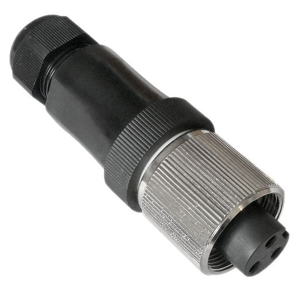 Mencom PMIN-3FP-FW MIN Power Distribution Series, 3 Pole, Female Straight, Field Wireable, Nickel Plated Brass, 12-18mm | American Cable Assemblies