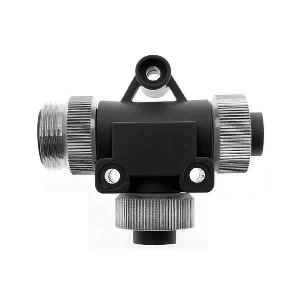 Mencom MINH-4MFF-T-B MIN Power Series Size I, Male to Female "T" with Female drop, 4 Pole, 15A | American Cable Assemblies