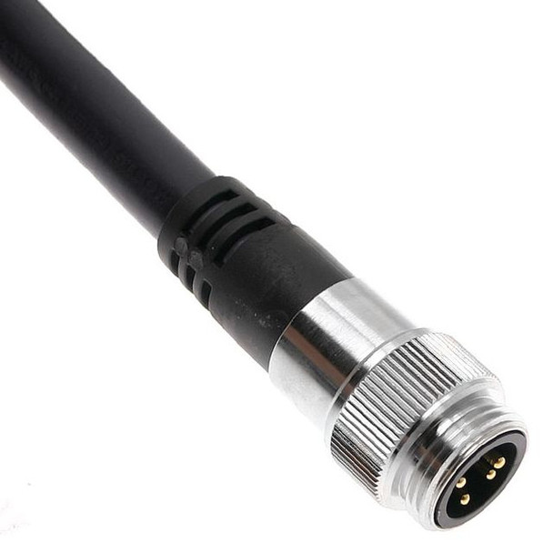 Mencom MINHW-4MP-2M-C011 MIN Power Size I, Cordset, 4 Pole,Male Straight, 2m, 15A, Black, TPE, TC-ER, FT4 | American Cable Assemblies