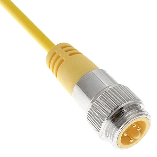 Mencom MINE-5MPX-2M MIN Size I, Cordset, 5 Pole, Male Straight, 2M, 5.5A, Yellow, PVC, European | American Cable Assemblies