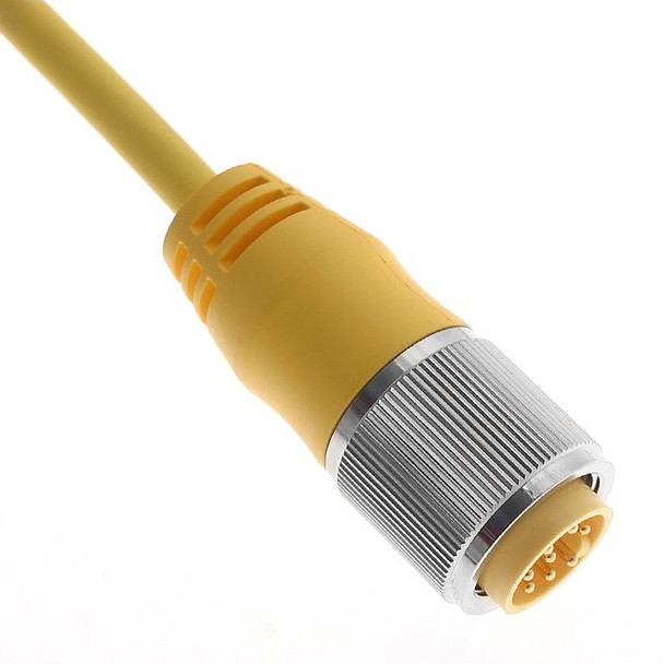 Mencom MINP-6MPX2-20 MIN Size II, Cordset, 6 Pole, Male Straight, 20 Ft, 5.5A, Yellow, PUR | American Cable Assemblies