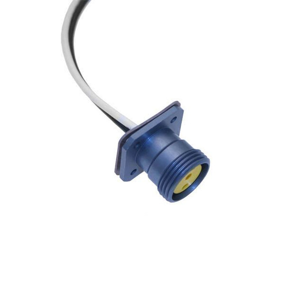 Mencom MIN-5FR-3-18-PM MIN Size I, Receptacle, 5 Pole, Female Straight, 3 Ft, 18awg, 5.5A, N, Panel Mount, Aluminum Clear Anodized | American Cable Assemblies