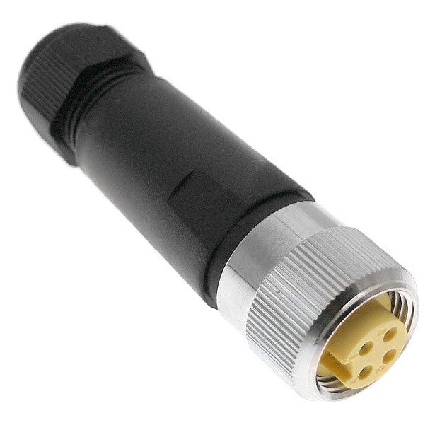 Mencom H2MIN-5FP-FW Hazardous Location Series, MIN Size I, 5 Pole, Female Straight, Field Wireable, Nickel Plated Brass, 5-13mm | American Cable Assemblies