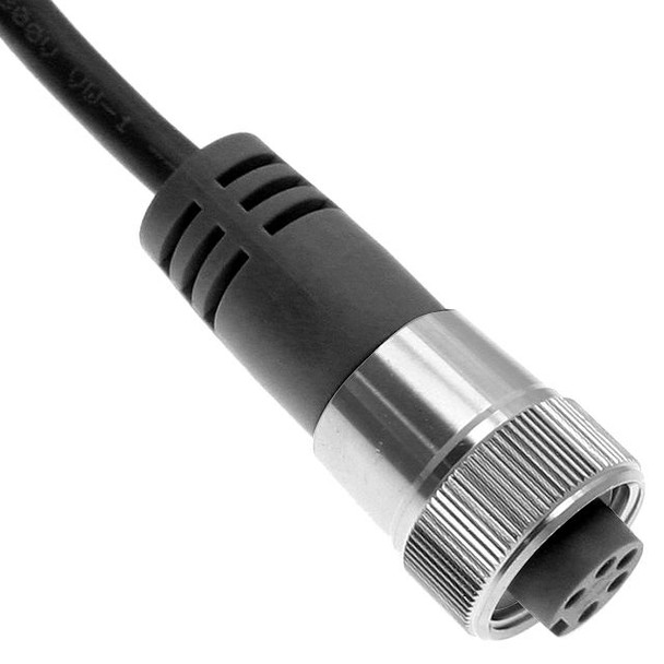 Mencom MINHW-5FP-2M-C011 MIN Power Size I, Cordset, 5 Pole, Female Straight, 2M, 15A, Black, TPE, TC-ER, FT4 | American Cable Assemblies
