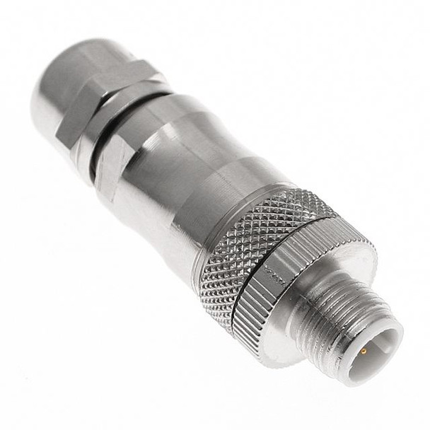 Mencom MDCM-4MP-FW MDC, Field Wireable, 4 Pole, Male Straight, 3-9mm, Nickel Plated Brass | American Cable Assemblies