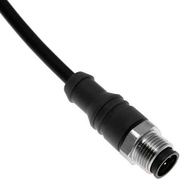 Mencom MDCWF-4MP-2M-SS MDC, Hi-Flex, Cordset, 4 Pole, Male Straight, 2M, 4A, Black, TPE, Stainless Steel | American Cable Assemblies