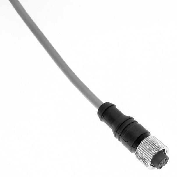 Mencom MDCM-8FP-6M-GY MDC, Cordset, Shielded Cable, Not shielded to coupling nut,8 Pole, Female Straight, 6M, 2A, Gray, PVC, Nickel Plated Brass | American Cable Assemblies