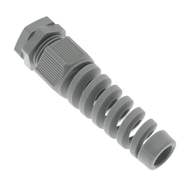 Mencom PCG-M16S M16, Plastic Gland, With Flex Strain Relief, Gray, 0.195 - 0.39 | American Cable Assemblies