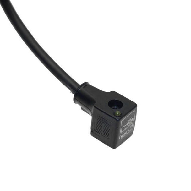 Mencom VCC-520-00 Solenoid Valve Connectors, Cordset, 3 Pole, Form C 8mm, 5 Meters, 50V, 6A, LED w/Flyback Diode | American Cable Assemblies