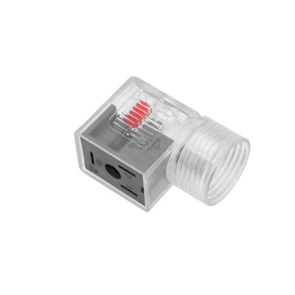 Mencom VDJ-022-00 Solenoid Valve Connectors, Field Wireable, 3 Pole, ISB 11mm, 120V, 10A, LED w/MOV, .5-NPT opening | American Cable Assemblies