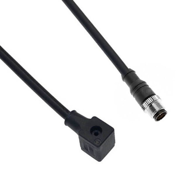 Mencom VCN-220-3501 Solenoid Valve Connectors, Cordset, 3 Pole, Form C 8mm, with 5 Pole M12 Male Straight, 2 Meters, 250V, 4A | American Cable Assemblies