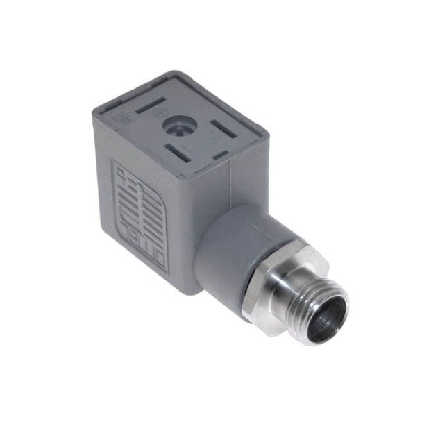 Mencom VJN-029-3501 Solenoid Valve Connectors, Receptacle, 3 Pole, ISB 11mm, with 5 Pole M12 Male Straight, 250V, 4A, Gray Housing | American Cable Assemblies