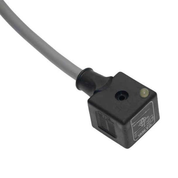 Mencom VAS-A30-00 Solenoid Valve Connectors, Cordset, 4 Pole, Form A 18mm, 10 Meters, 50V, 10A, 2 LEDS; Amber & Green | American Cable Assemblies