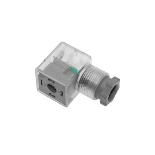Mencom VAC-021-00 Solenoid Valve Connectors, Field Wireable, 3 Pole, Form A 18mm, 50V, 10A, LED w/Flyback Diode, PG11 opening | American Cable Assemblies