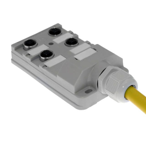 Mencom JAC-430-006-C050 JAC Junction Blocks, 3 Pin, 4 Port, No Led, 5 Meters of Home Run Cable | American Cable Assemblies