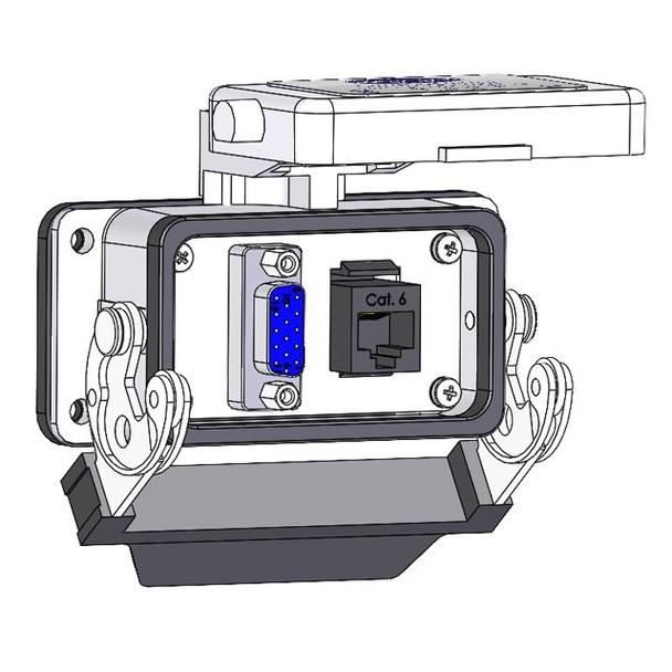 Mencom DDB15-RJ45-10LS Panel Interface Connector with, DDB15 and, RJ45, in a 10LS housing | American Cable Assemblies