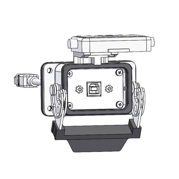 Mencom D-USBBB-06-06LS Panel Interface Connector with, form B female USB to form B male USB cable, 6', in a 06LS housing | American Cable Assemblies