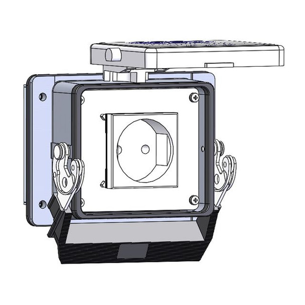 Mencom EP-NR-32 Panel Interface Connector with Continental European outlet, in a 32 housing | American Cable Assemblies