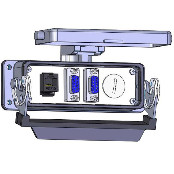 Mencom DB09-2-RJ45-24 Panel Interface Connector with, 2 DB9 and, RJ45, in a 24LS housing | American Cable Assemblies