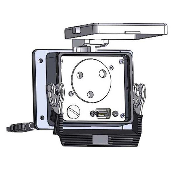 Mencom DIN-USB-03-NR-32 Panel Interface Connector with India outlet, USB-03, in a 32 housing | American Cable Assemblies