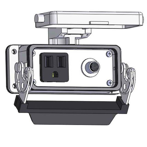 Mencom DP1-8M-16LS Panel Interface Connector with Simplex outlet, 8M, in a 16LS housing | American Cable Assemblies