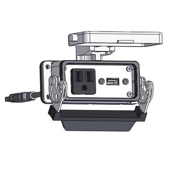 Mencom DP1-USB-06-16LS Panel Interface Connector with Simplex outlet, USB-06, in a 16LS housing | American Cable Assemblies