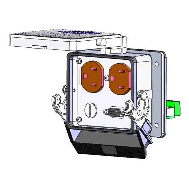 Mencom DP-DB9-PC9-NR-32 Panel Interface Connector with Duplex outlet, DB9-PC9, in a 32 housing | American Cable Assemblies