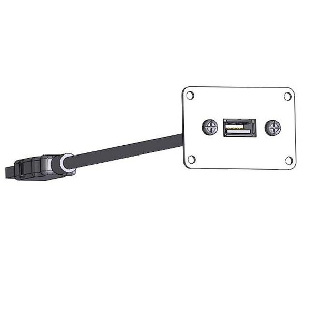 Mencom D-USB-10-PL06 Panel Interface Connector with, USB-10, with size 06 plate and connectors only | American Cable Assemblies