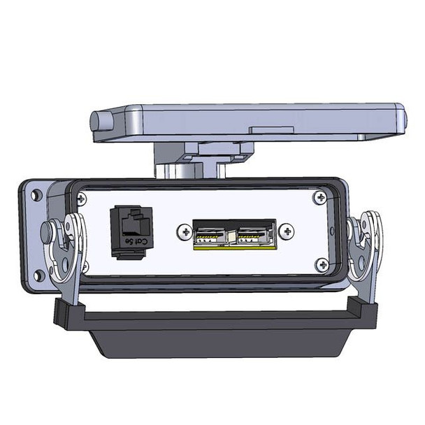 Mencom D-USB-RJ45-24LS Panel Interface Connector with, 2 x USB, RJ45, in a 24LS housing | American Cable Assemblies