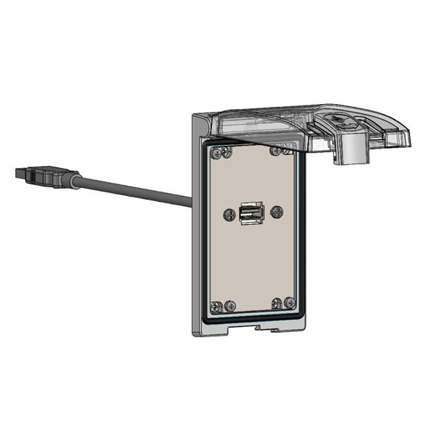 Mencom LP1-USB-03 Low Profile Panel Interface Connector with form A USB with 3' Cable in a Single Cover Housing | American Cable Assemblies