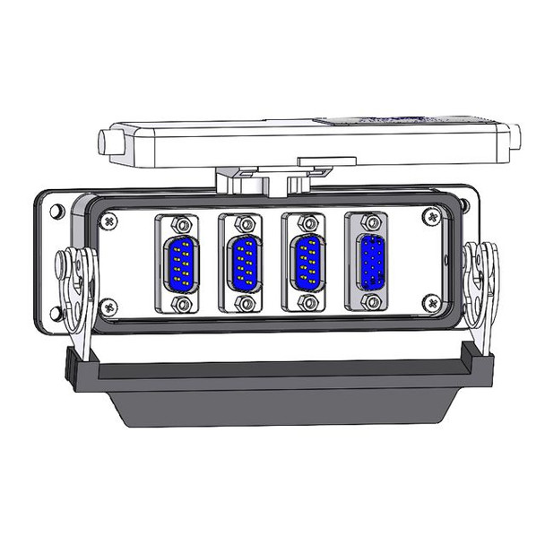 Mencom DB09M-3-DDB15-24 Panel Interface Connector with, 3 x 9 pin D-Sub Male to Male, and Hi-Density 15 pin D-sub, in a 24 housing | American Cable Assemblies