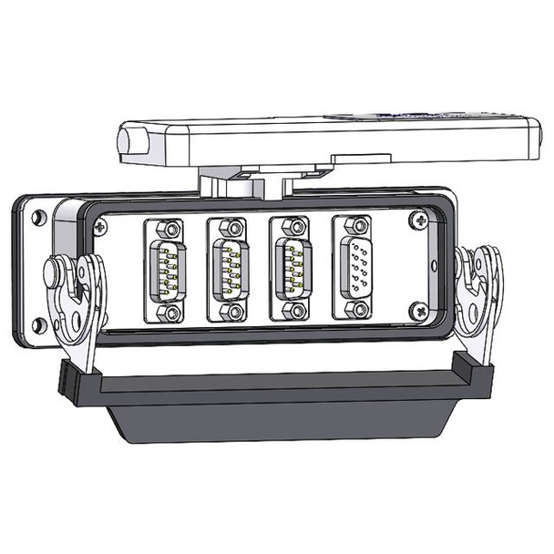 Mencom DB09MSC-3-DB9FSC-24LS Panel Interface Connector with, 3 x Solder cup 9 pin D-Sub Male to Male, and Solder cup 9 pin D-Sub Female to Female, in a 24 housing | American Cable Assemblies