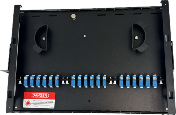 1RU Sliding Top View With Adapter Plates