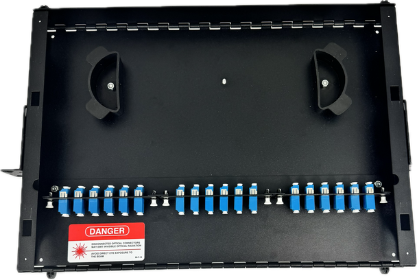 2RU Rack Mount Fiber Optic Enclosure w/Sliding Tray | LGX Fiber Patch Panel | Made in USA