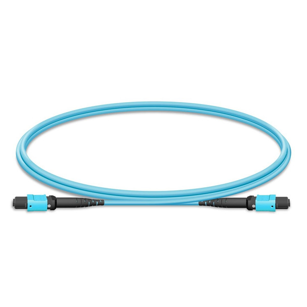 MTP®-F to MTP®-F UPC Trunk Cable, OM4 Plenum Type A, 12 Fibers, TAA Compliant - Made in USA