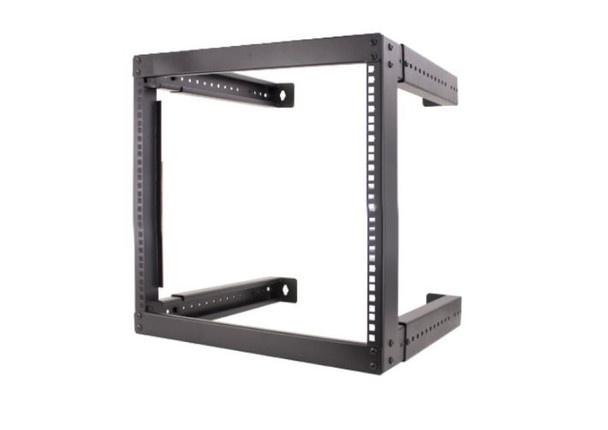 9U OPEN WALL MOUNT. ADJUSTABLE DEPTH FROM 18"-30". WITH M6 SCREWS & CAGE NUTS